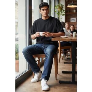 Levis 514 Jeans Mens 34x30 Mes 34x29 Blue Dark Wash Cotton Straight Denim V1